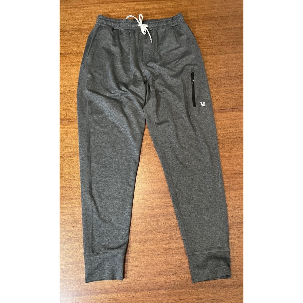 Vuori Sunday Performance Jogger V416 Mens Small Charcoal Heather Zip Gray‎ Pants - Picture 1 of 16